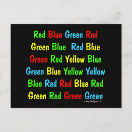 Stroop-Test Postkarte