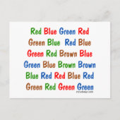 Stroop-Test Postkarte (Vorderseite)