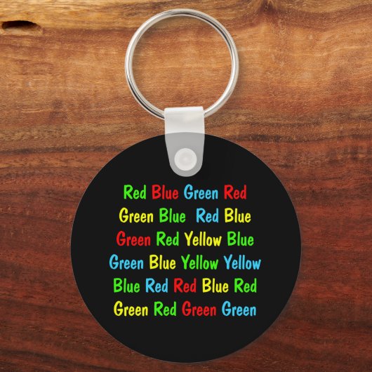 Stroop-Test Schlüsselanhänger (Vorderseite)