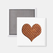 Stroopwafel hartjes magnet (Vorderseite/Rückseite)