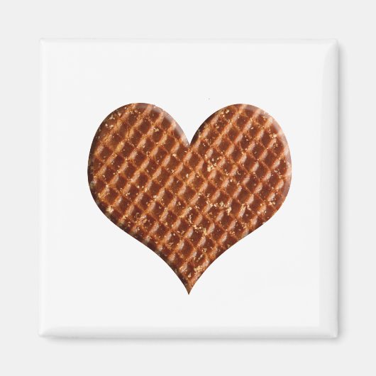 Stroopwafel hartjes magnet (Vorne)