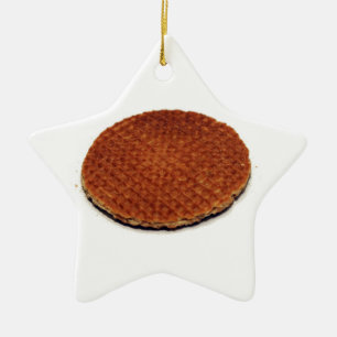Stroopwafel Keramik Ornament
