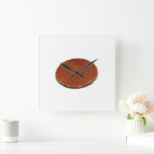 Stroopwafel Quadratische Wanduhr (Zuhause)