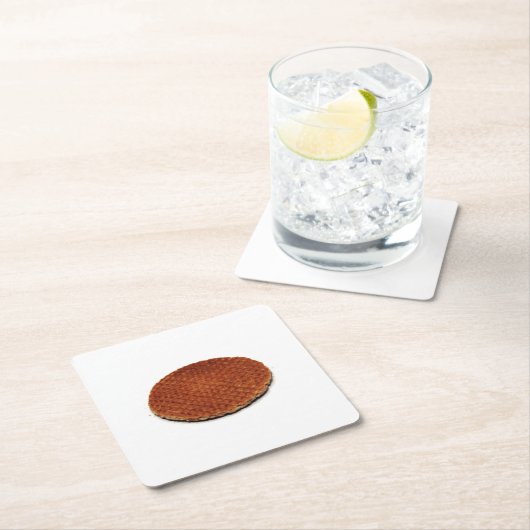 Stroopwafel Rechteckiger Pappuntersetzer (Vor Ort)