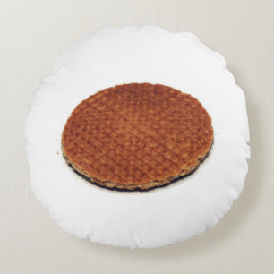Stroopwafel Rundes Kissen