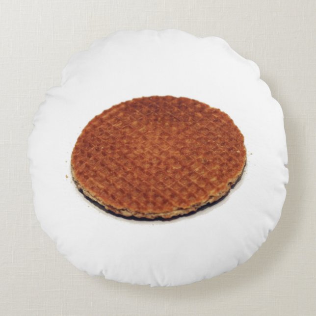Stroopwafel Rundes Kissen (Vorderseite)