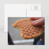 Stroopwaffle Postkarte (Vorne/Hinten)