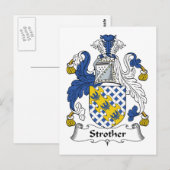 Strother-Familienwappen Postkarte (Vorne/Hinten)