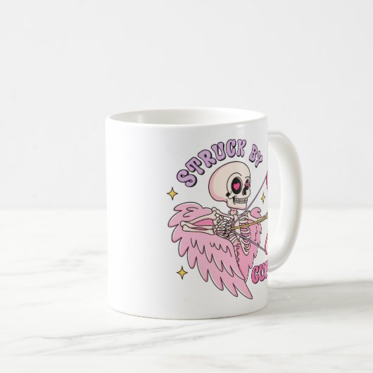 Struck by Cupid Skeleton Kaffeetasse (VorderseiteRechts)