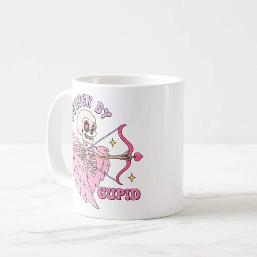 Struck by Cupid Skeleton Kaffeetasse (Vorderseite Links)