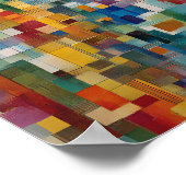 Structural Chaos Art: Technical Grid Break Tile Poster (Ecke)