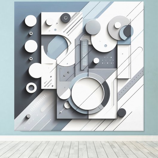 Structured Dimensional Flow Leinwanddruck (Insitu (Holzboden))
