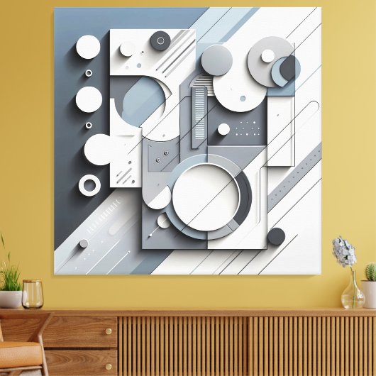 Structured Dimensional Flow Leinwanddruck (Insitu (Wohnzimmer))