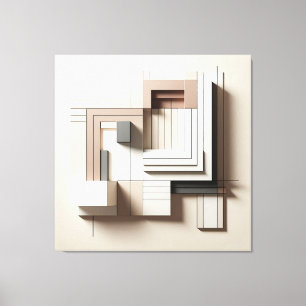 Structured Geometric Blocks Leinwanddruck