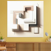 Structured Geometric Blocks Leinwanddruck (Insitu (Wohnzimmer))