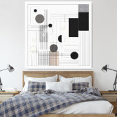 Structured Geometric Matrix Leinwanddruck (Insitu (Schlafzimmer))