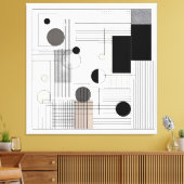 Structured Geometric Matrix Leinwanddruck (Insitu (Wohnzimmer))