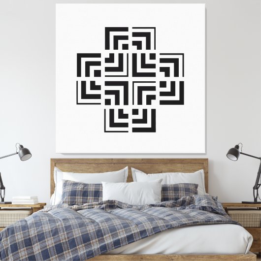 Structured Geometry | Modern Leinwanddruck (Insitu (Schlafzimmer))