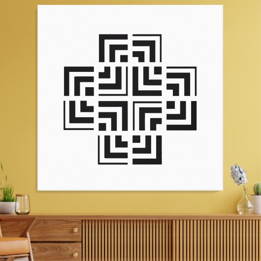 Structured Geometry | Modern Leinwanddruck (Insitu (Wohnzimmer))