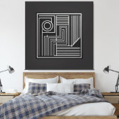 Structured Orbit Lines Leinwanddruck (Insitu (Schlafzimmer))