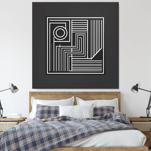 Structured Orbit Lines Leinwanddruck (Insitu (Schlafzimmer))