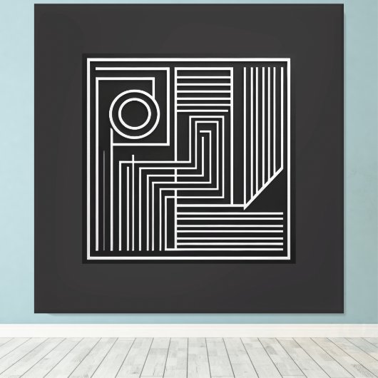 Structured Orbit Lines Leinwanddruck (Insitu (Holzboden))