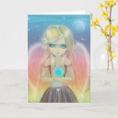 Strudel Angel Grußkarte Karte (Gelbe Blume)