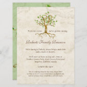 Strudel-Baum-laden Wurzeln Antiqued Einladung (Vorne/Hinten)