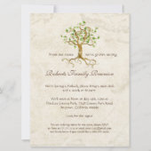 Strudel-Baum-laden Wurzeln Antiqued Einladung (Vorderseite)