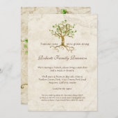 Strudel-Baum-laden Wurzeln Antiqued Einladung (Vorne/Hinten)