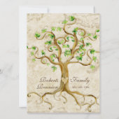 Strudel-Baum-laden Wurzeln Antiqued Einladung (Rückseite)