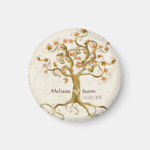 Strudel-Baum-Wurzeln Antiqued personalisiertes Magnet