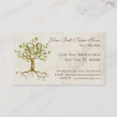 Strudel-Baum wurzelt antikes berufliches Geschäft Visitenkarte (Rückseite)