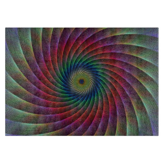 Strudel-Fraktal Schneidebrett (Vorderseite)