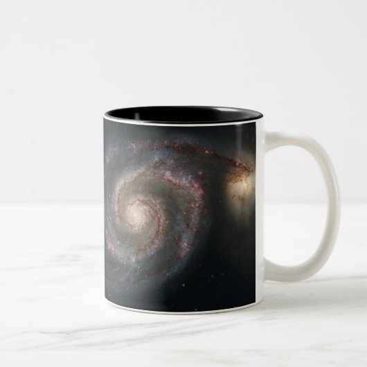 Strudel-Galaxie (M51) und Begleiter-Galaxie Zweifarbige Tasse (Rechts)