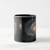 Strudel-Galaxie (M51) und Begleiter-Galaxie Zweifarbige Tasse (Mittel)
