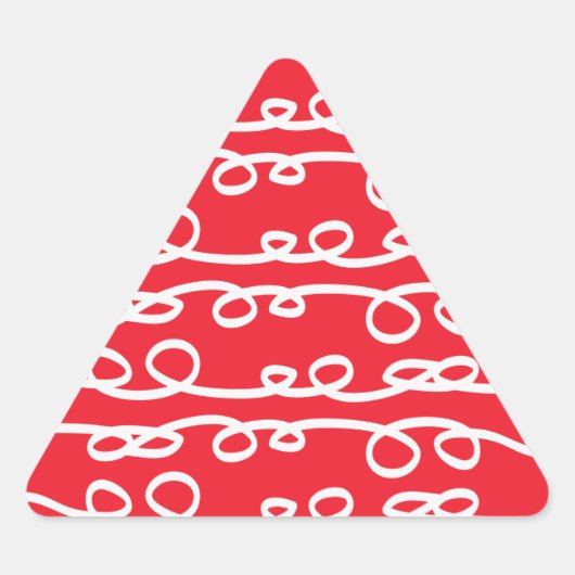 Strudel gemustert dreieckiger aufkleber (Vorderseite)
