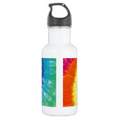 Strudel-Krawatten-Mehrfarbenregenbogen Trinkflasche (Rückseite)