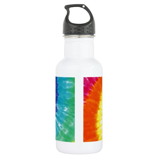 Strudel-Krawatten-Mehrfarbenregenbogen Trinkflasche (Rückseite)