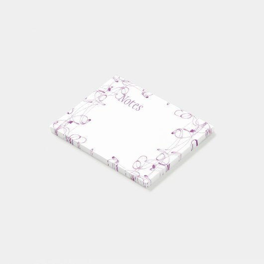 Strudel-lila Post-Itanmerkungen Post-it Klebezettel (angewinkelt)