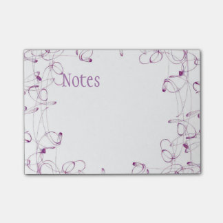 Strudel-lila Post-Itanmerkungen Post-it Klebezettel