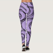 STRUDEL-MUSTER-ULTRAVIOLETTES durch Slipperywindow Leggings (Rückseite)