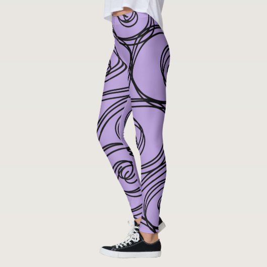 STRUDEL-MUSTER-ULTRAVIOLETTES durch Slipperywindow Leggings (Links)