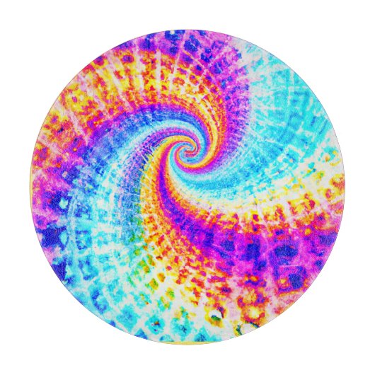 Strudel Rainbow Spiral Muster Schneidebrett (Vorderseite)