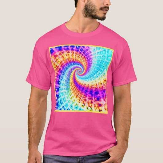 Strudel Rainbow Spiral Muster T-Shirt (Vorderseite)
