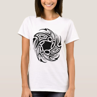 Strudel-Stammes- Tätowierungs-Entwurf T-Shirt