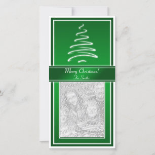 Strudel-Weihnachtsbaum in der grünen und weißen Feiertagskarte