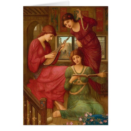 Strudwick Golden days CC1050 Pre-Raphaelite Karte (Vorne)