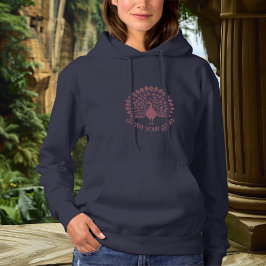 Struff Your Stuff Peacock Hoodie - Rose Gold