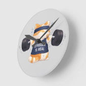 Struggle is Real Runde Wanduhr (Winkel)